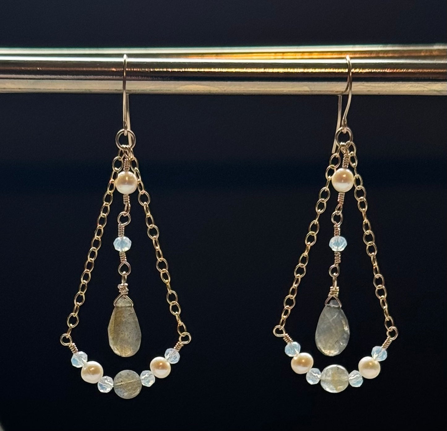 Labradorite Chain earrings