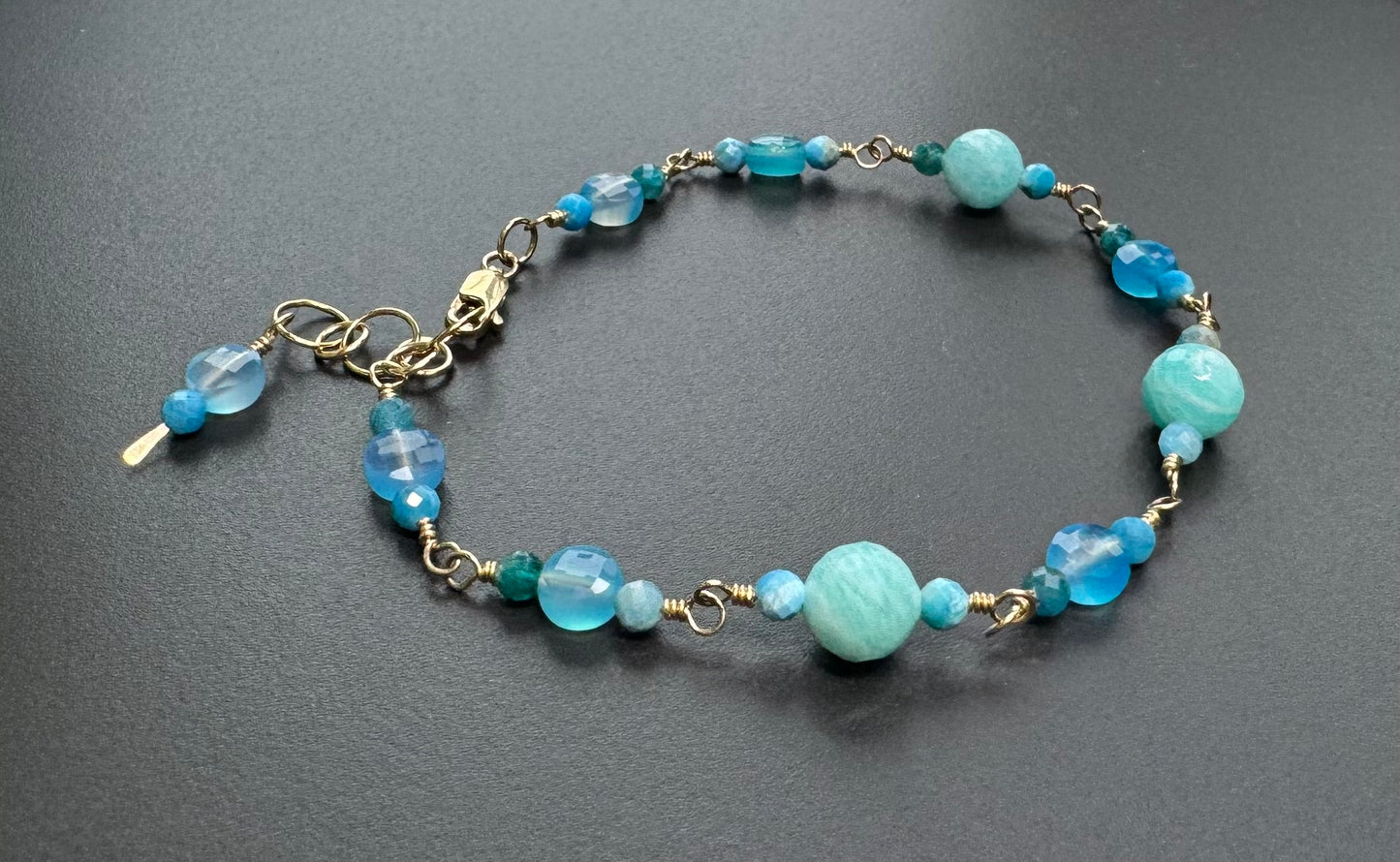 Amazonite and Apatite Bracelet