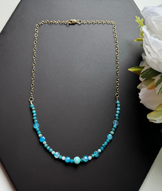 Amazonite and Apatite necklace