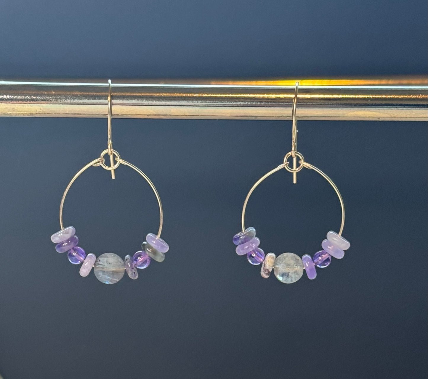 Hoops- Amethyst