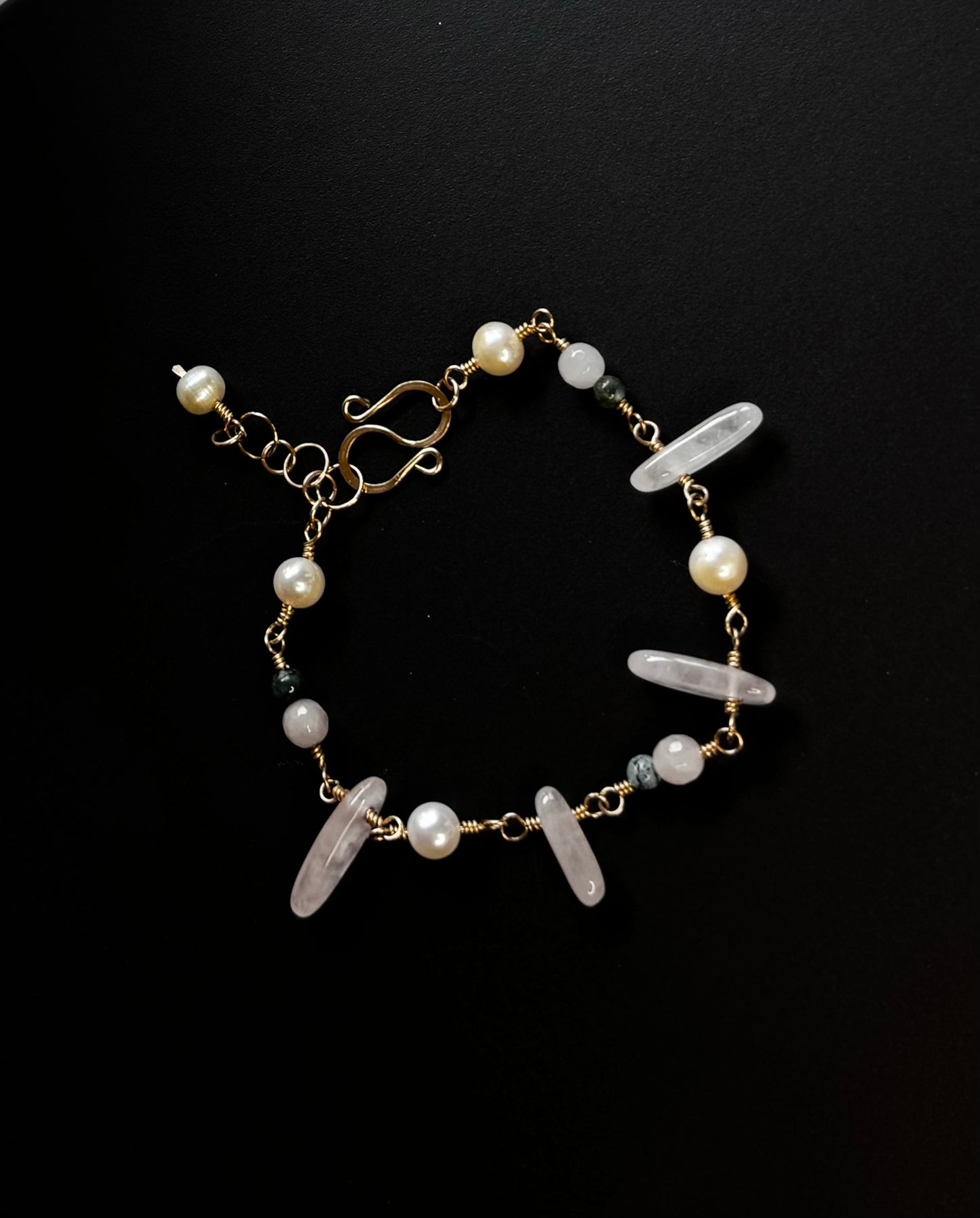 Love - Rose Quartz and Freshwater Pearl Bracelet
