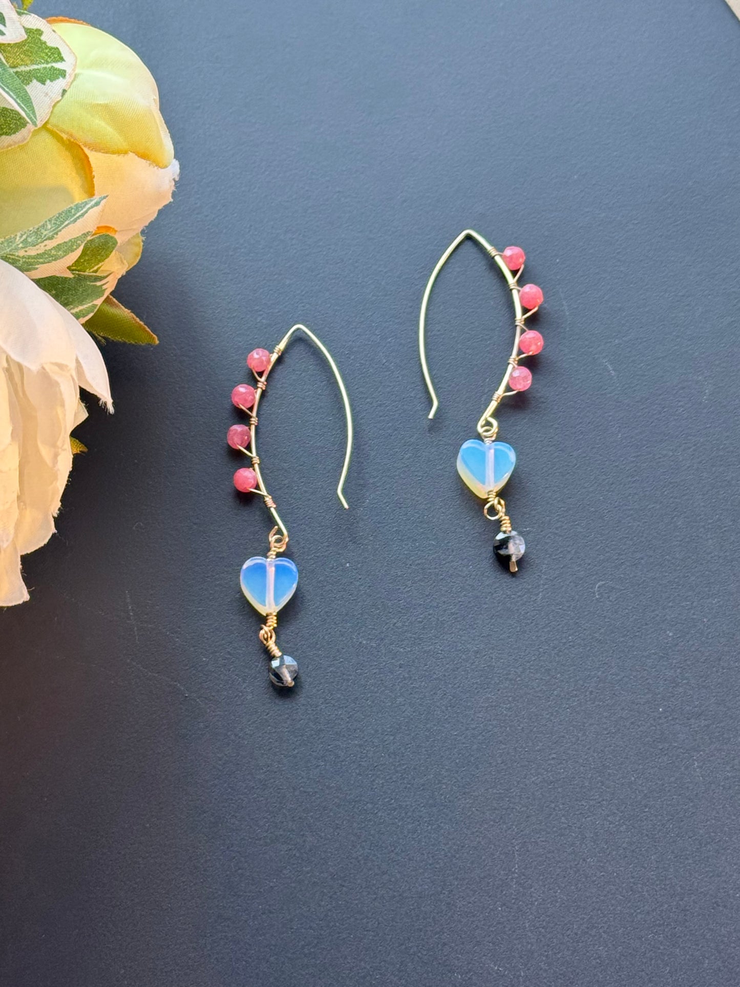 Amore- Moonstone Dangle Earrings