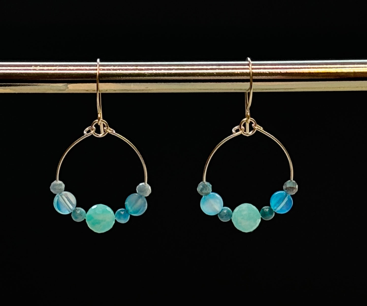 Hoops- Amazonite and Apatite