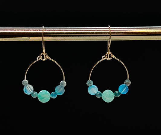 Hoops- Amazonite and Apatite