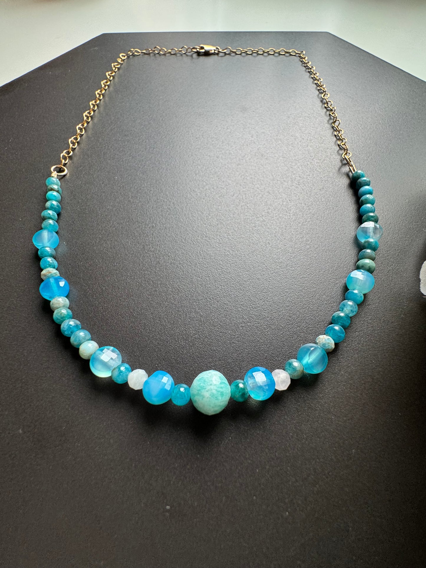 Amazonite and Apatite necklace