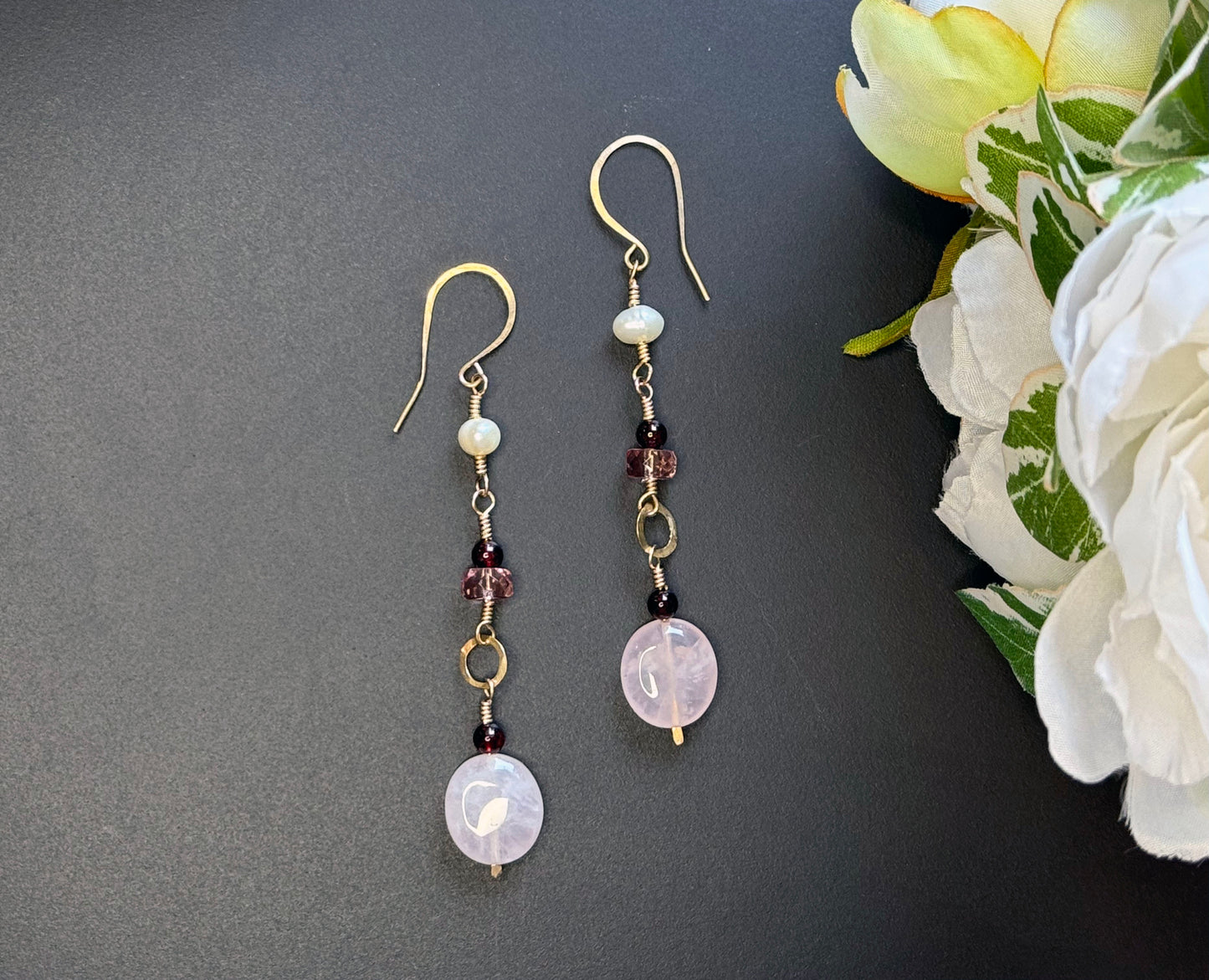 Rose Ovals Earrings