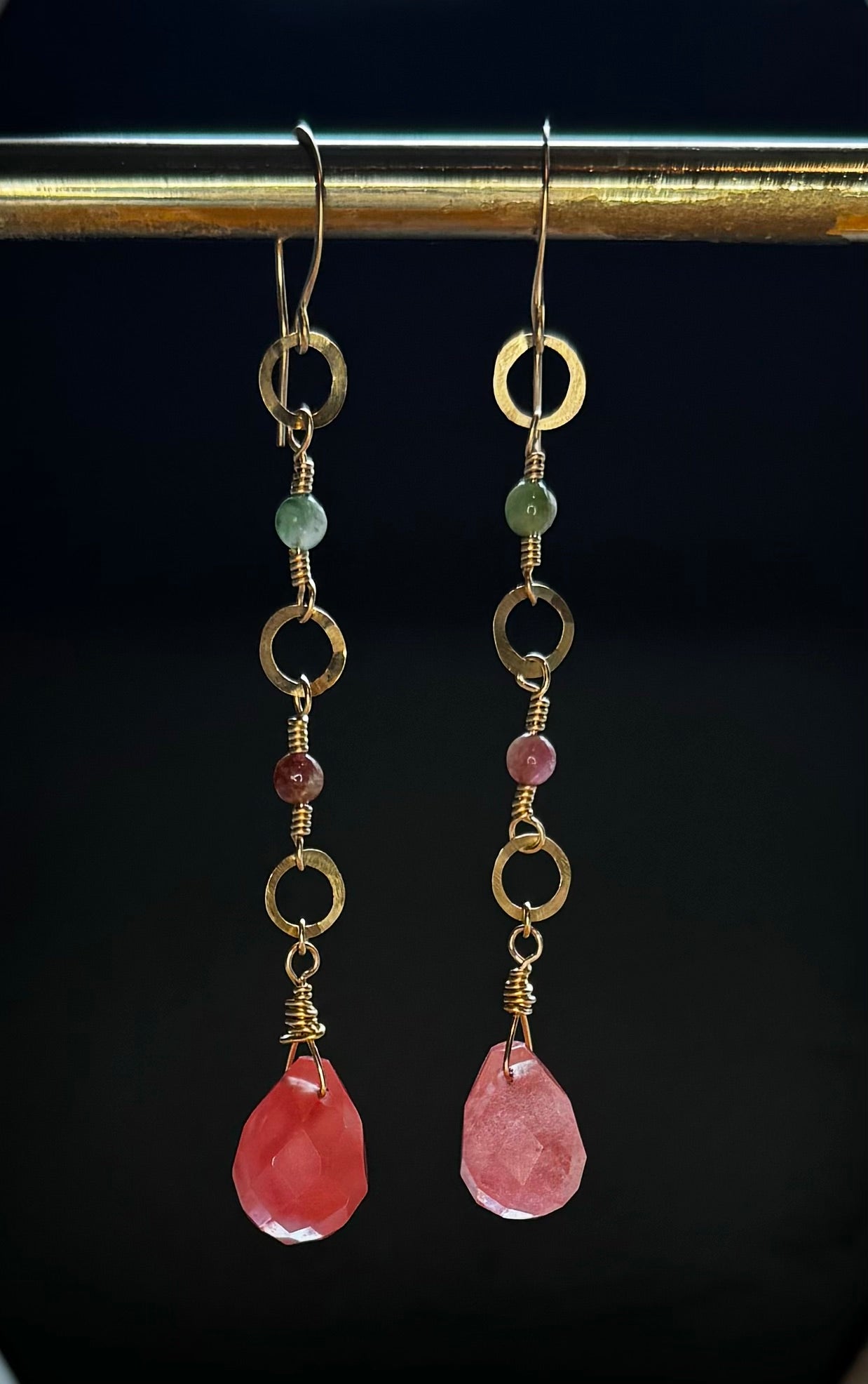 Love - Cherry Quartz Drop Earrings