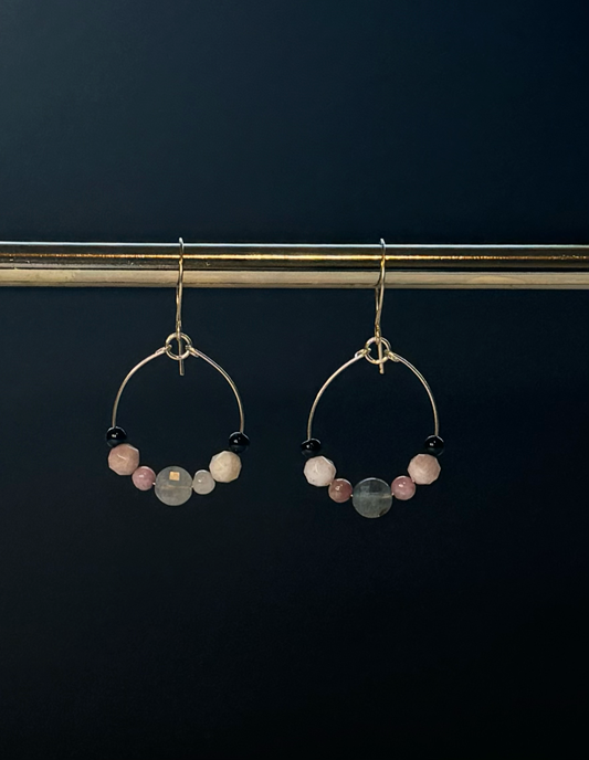 Hoops- Sun Opal and Apatite