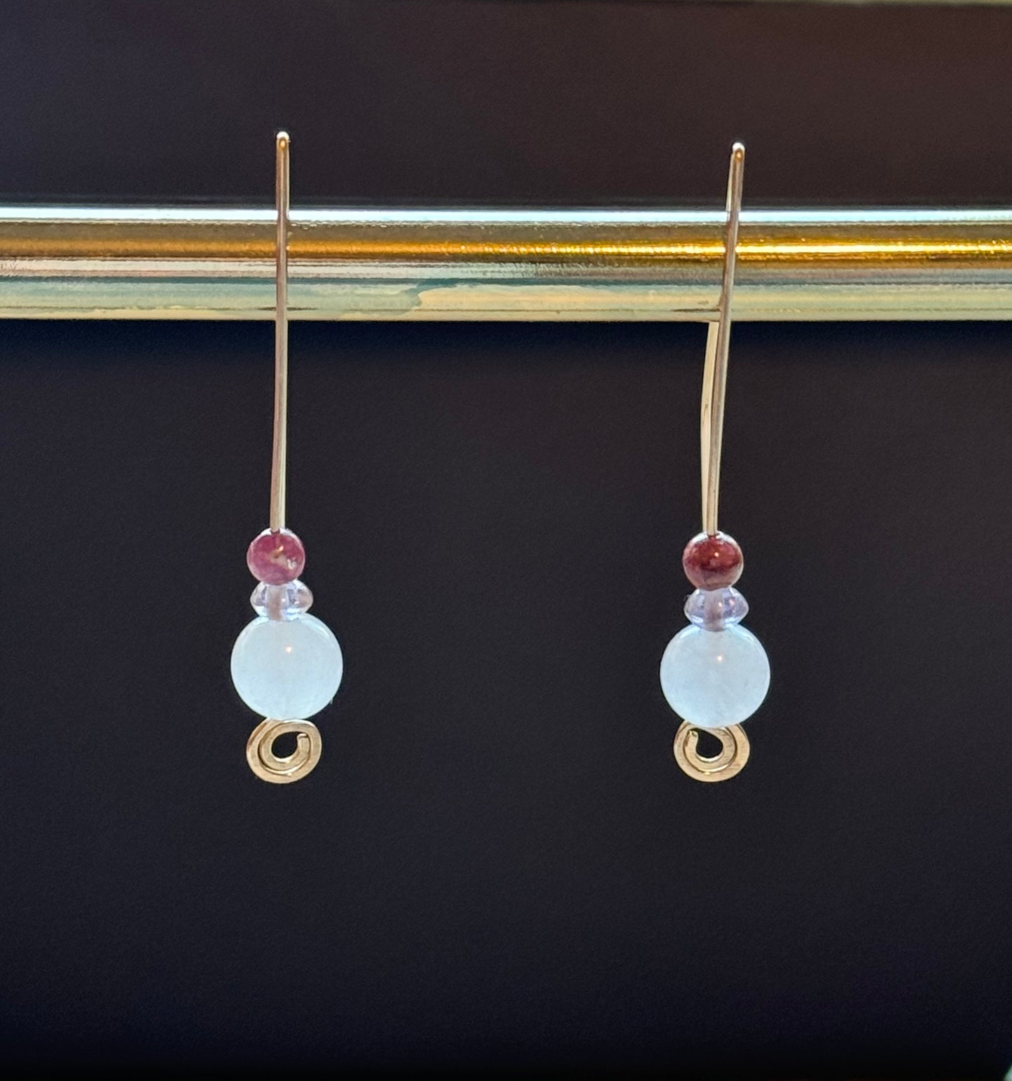 Love - Inverted-V Spiral Earrings