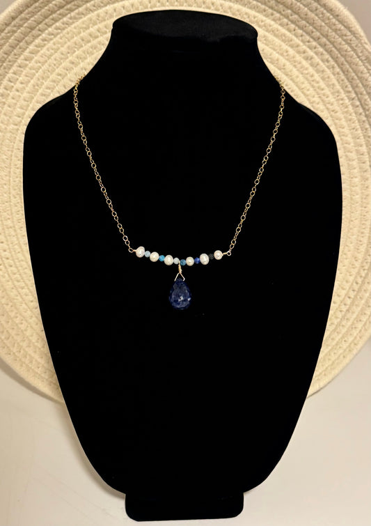 Lapis Lazuli Teardrop Necklace